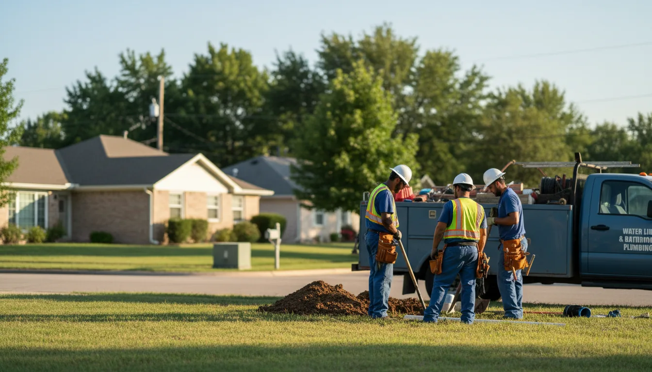 Residential water line and bathroom plumbing service in Oxford, CT